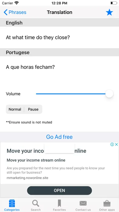 Capturas de tela do French to Spanish using AI