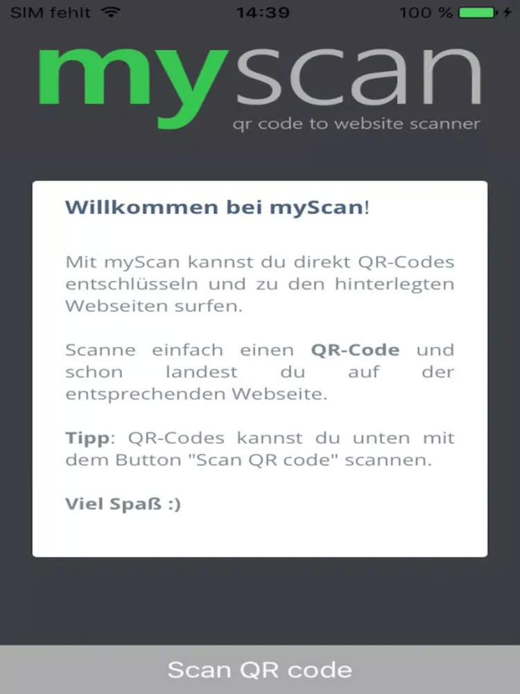 Tangkapan layar myScan iPad 