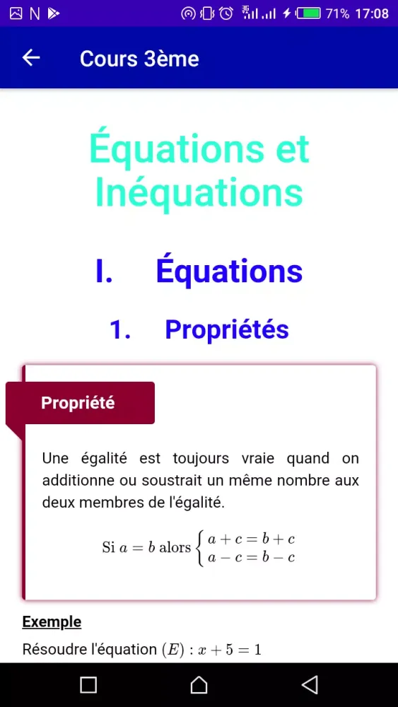 Math 3 ème année collégiale Screenshots