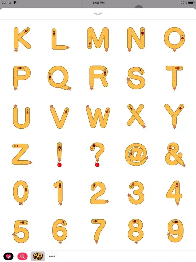 Fried Shrimp Alphabet design iPad  স্ক্রিনশট