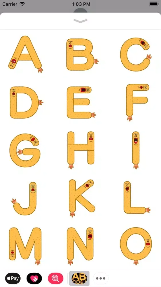 Fried Shrimp Alphabet design স্ক্রিনশট