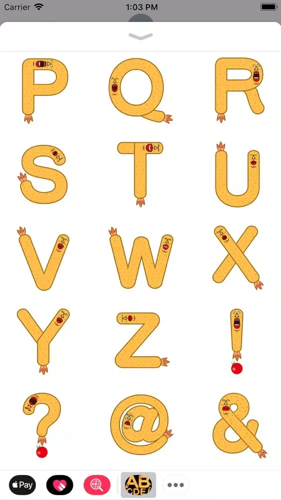 Fried Shrimp Alphabet design স্ক্রিনশট