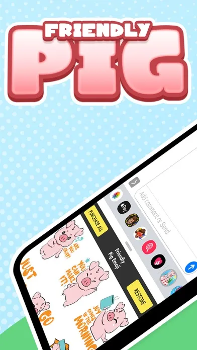 ภาพหน้าจอของ Friendly Pig Emoji