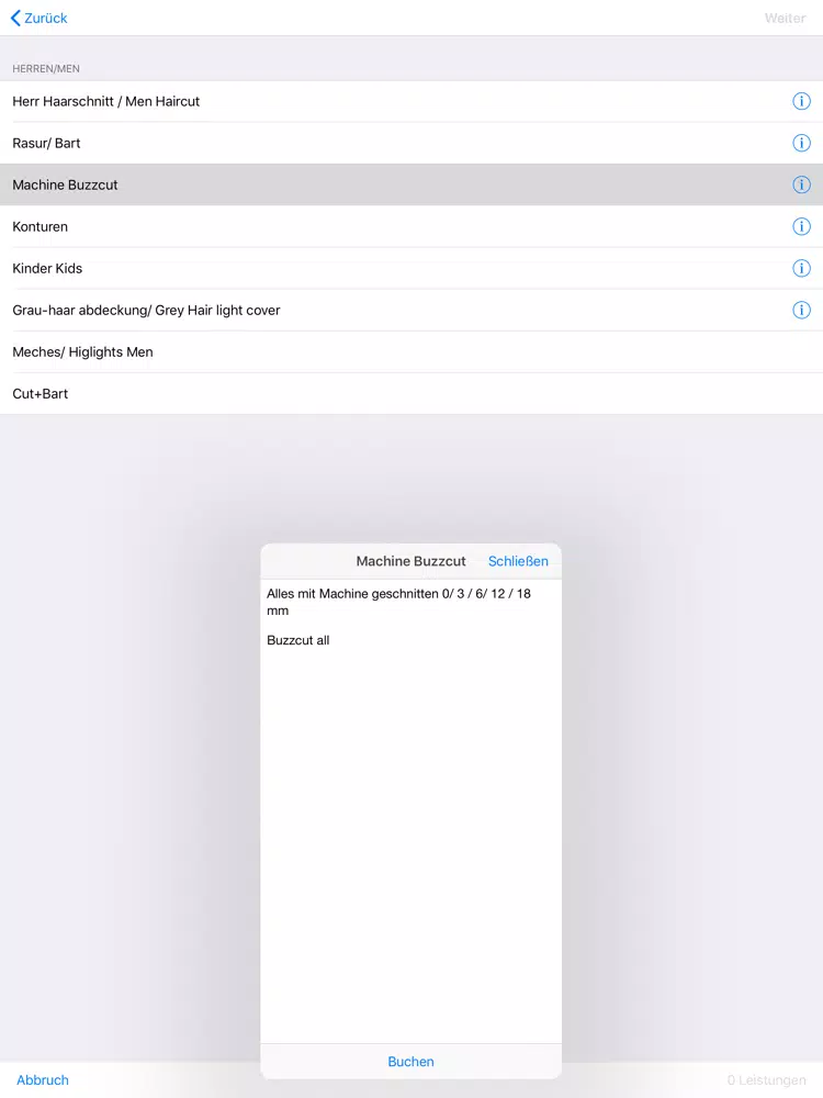 Ảnh chụp màn hình của Frisør iPad 