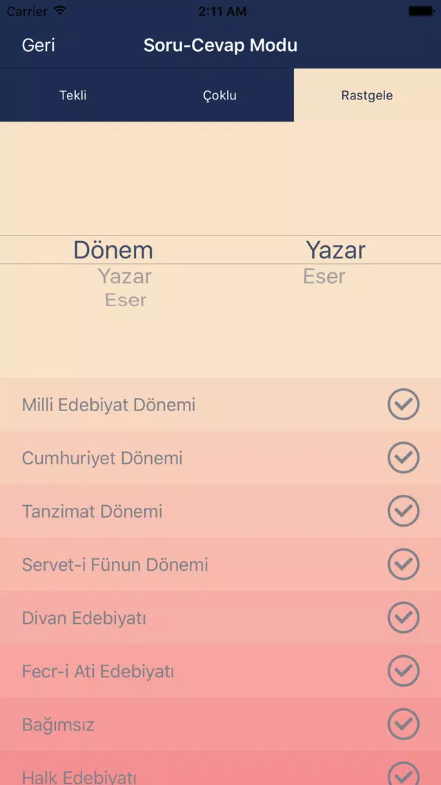 YKS/LYS Edebiyat Yazar-Eser স্ক্রিনশট