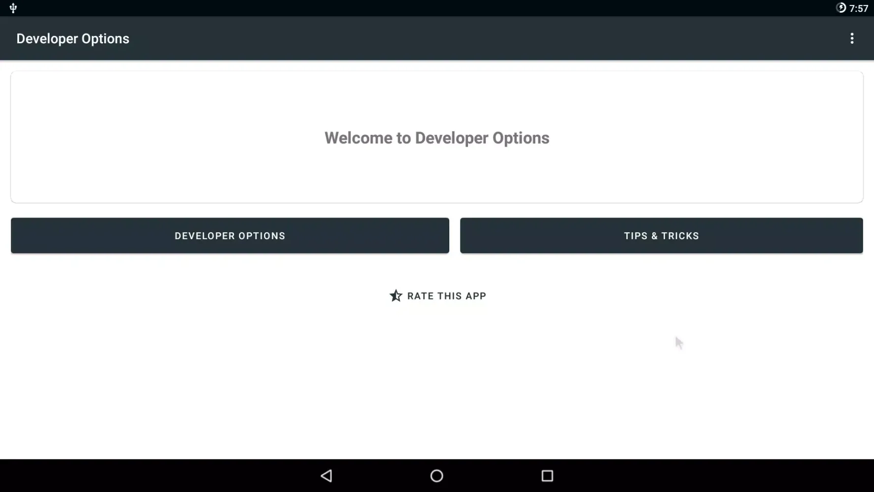 Developer Options Screenshots