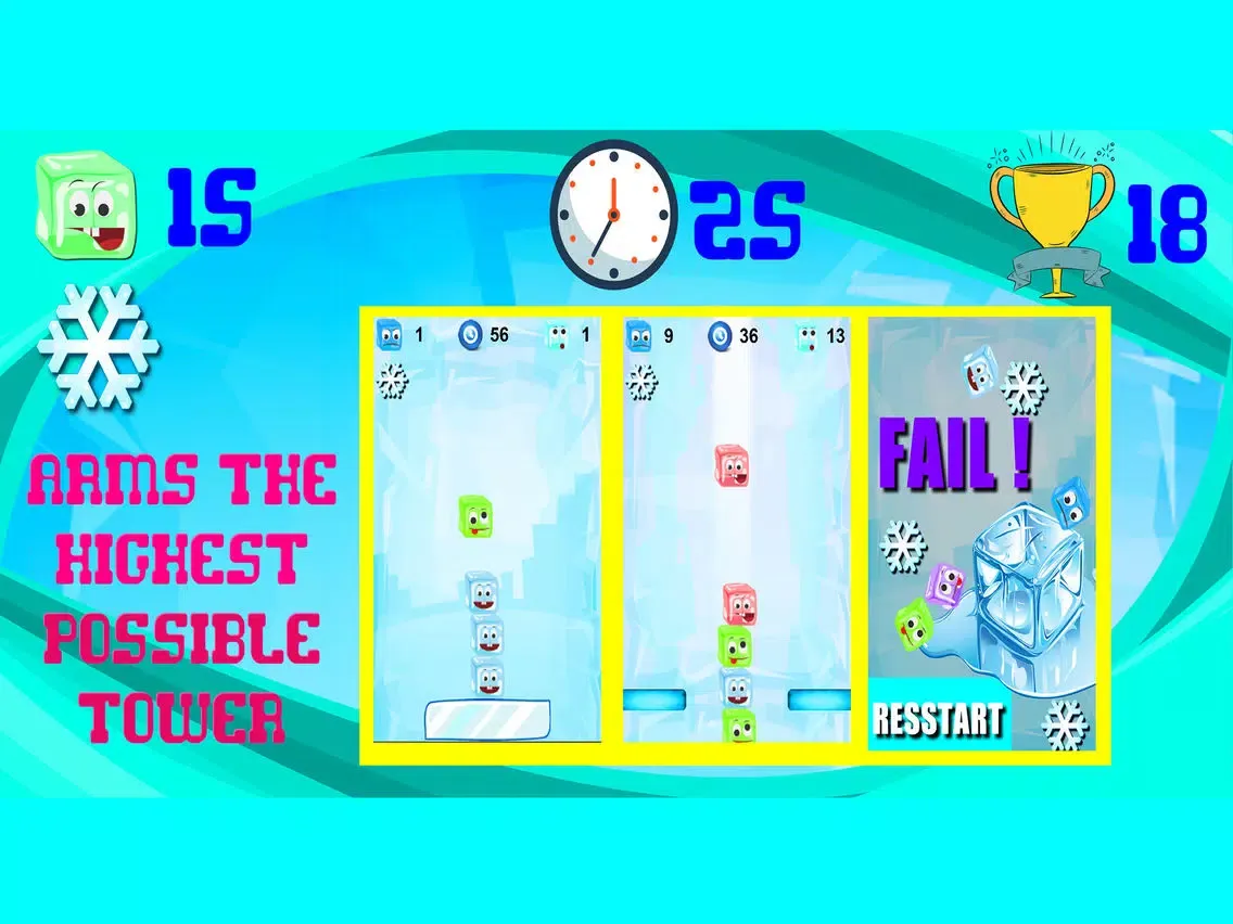 Frozen Ice Tower Blocks iPad Screenshots