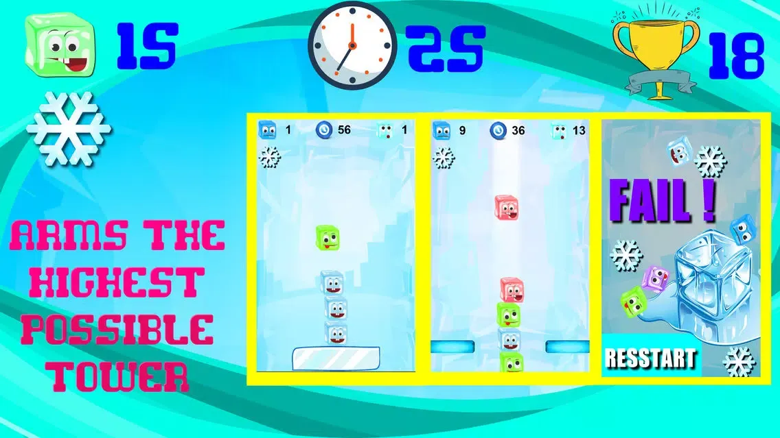 Frozen Ice Tower Blocks Screenshots