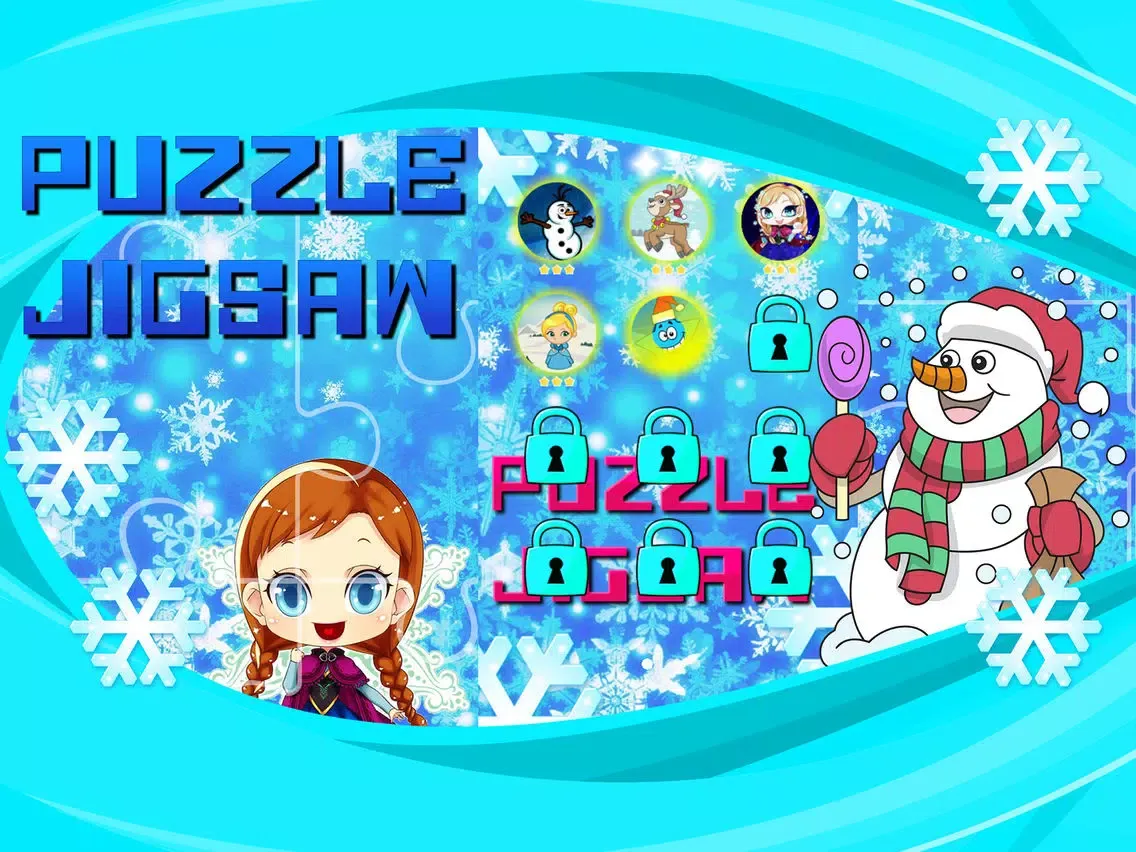 Tangkapan layar Frozen Snowman and Landscapes iPad 