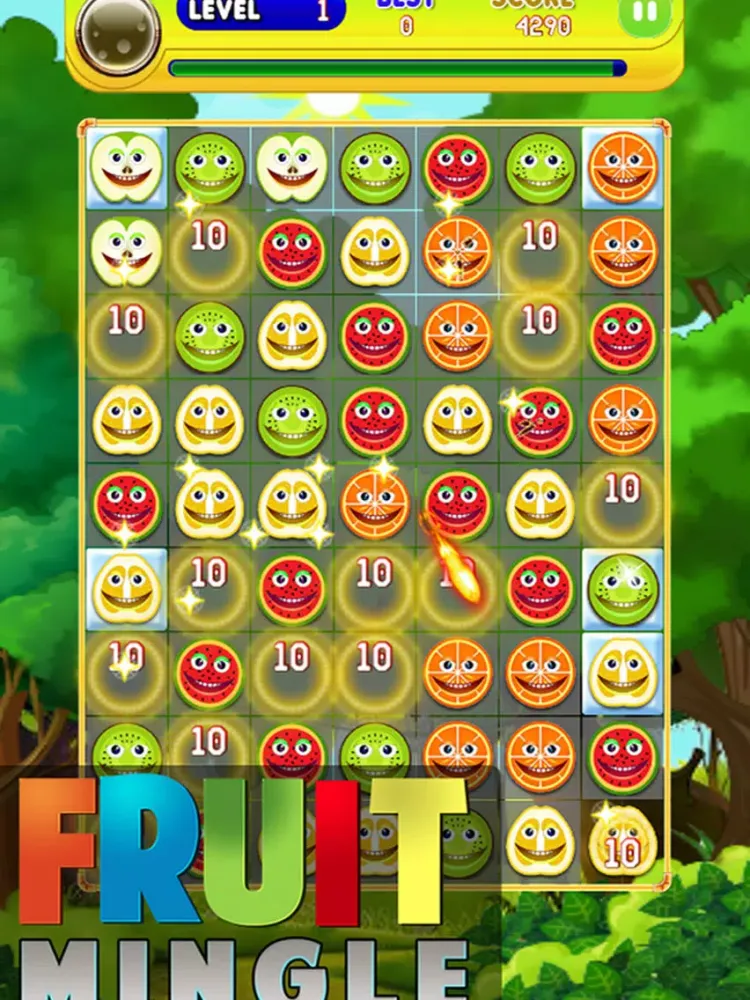Captures d'écran de Fruit Mingle - Free Match 3 Fruits Puzzle Game iPad 