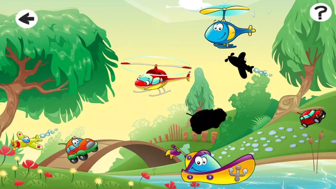 Tangkapan layar A Vehicles Shadow Game: Learn and Play for Children
