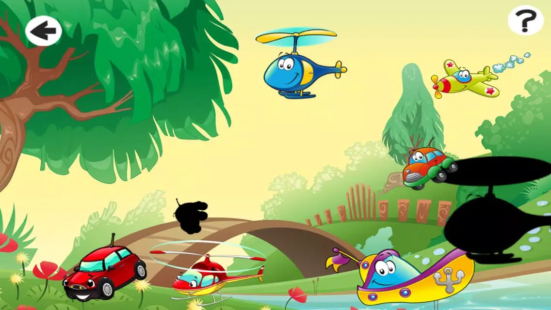 Tangkapan layar A Vehicles Shadow Game: Learn and Play for Children