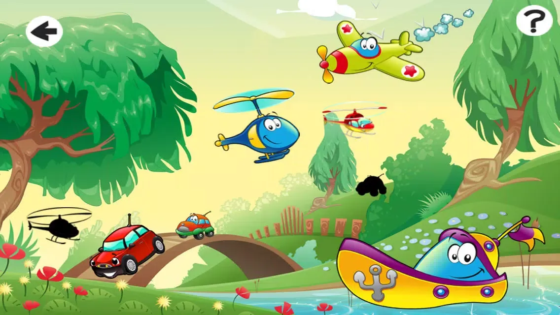 Tangkapan layar A Vehicles Shadow Game: Learn and Play for Children