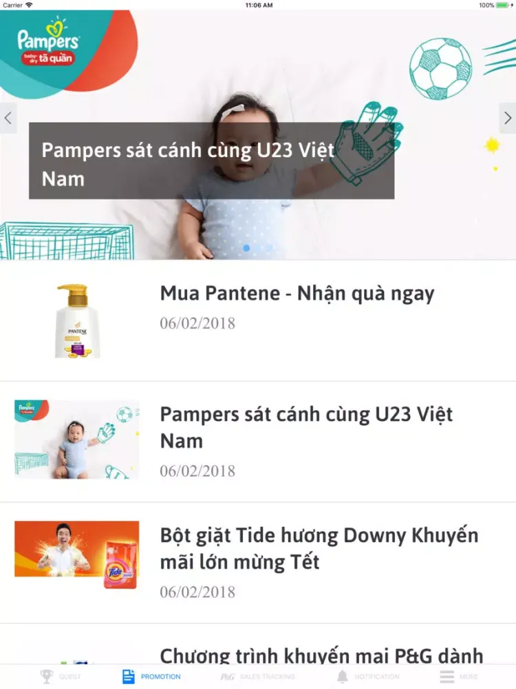 Скриншоты P&G Khách hàng thân thiết iPad 