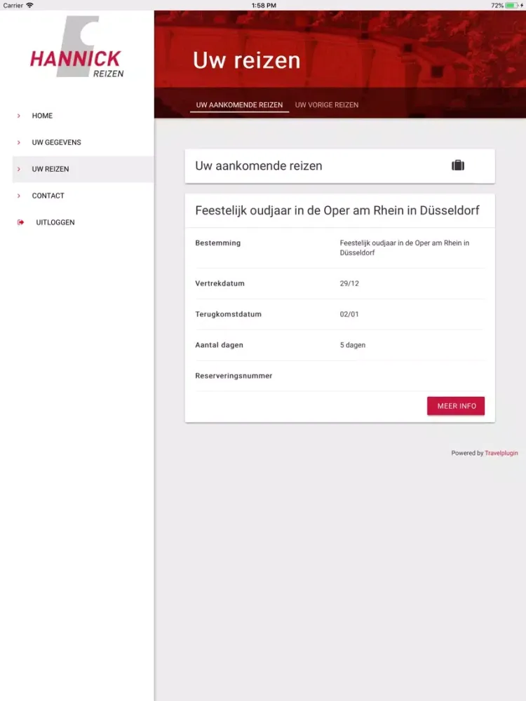 Mijn Hannick Reizen iPad 应用截图