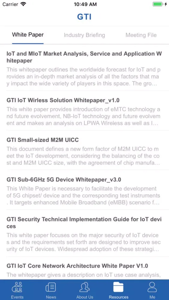 Captures d'écran de GTI Workspace
