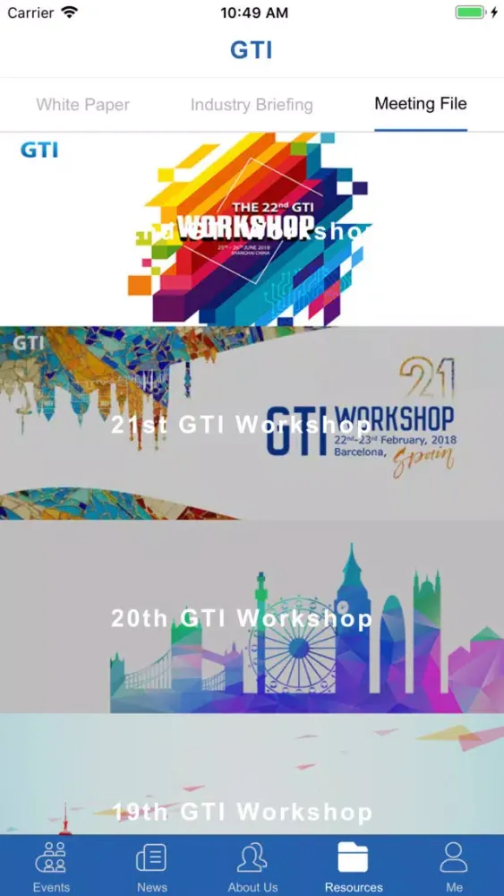 Captures d'écran de GTI Workspace
