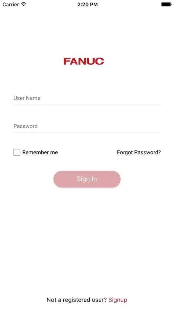Screenshot di FANUCINDIA mSERVICE