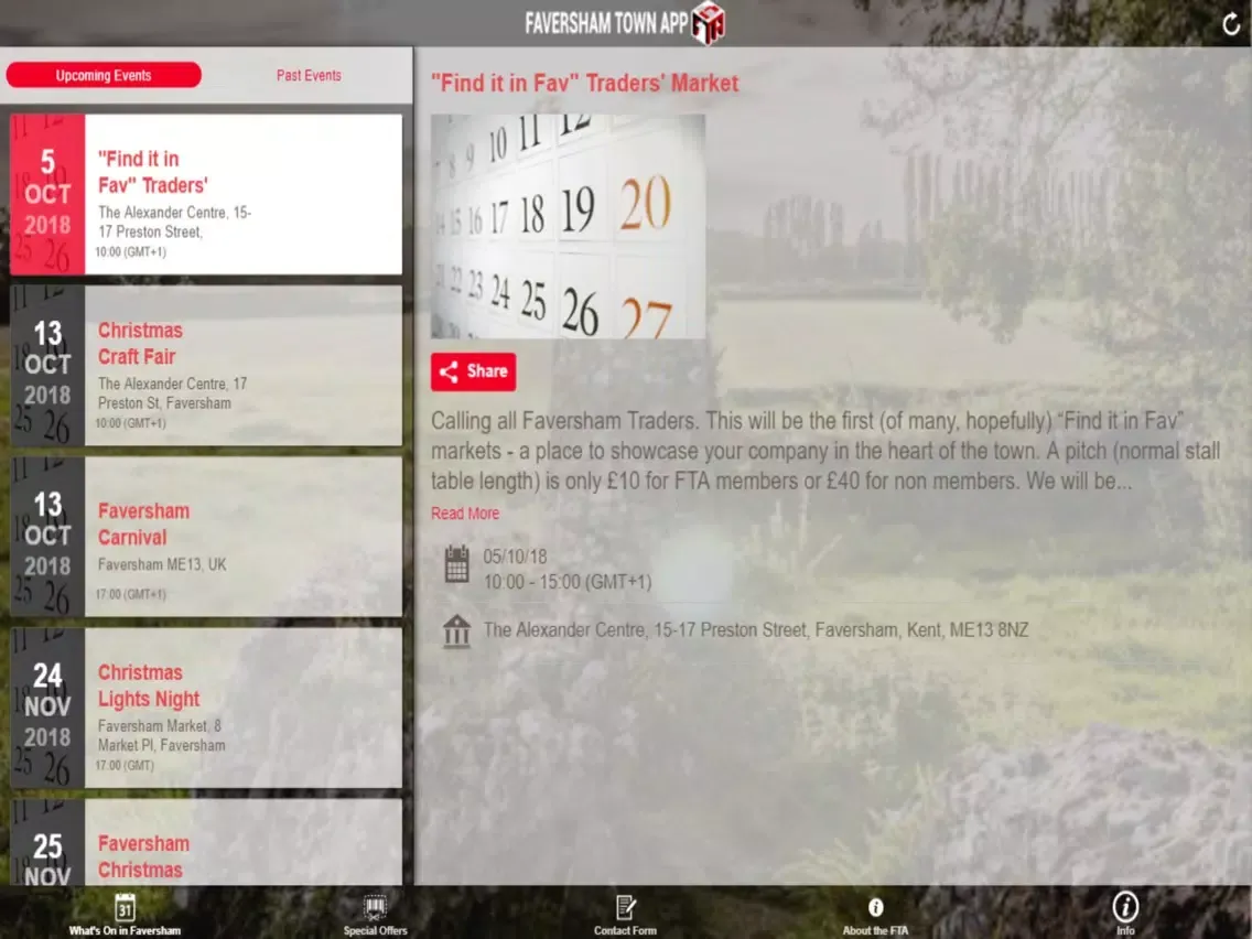FTA - Faversham Town App iPad  Screenshots