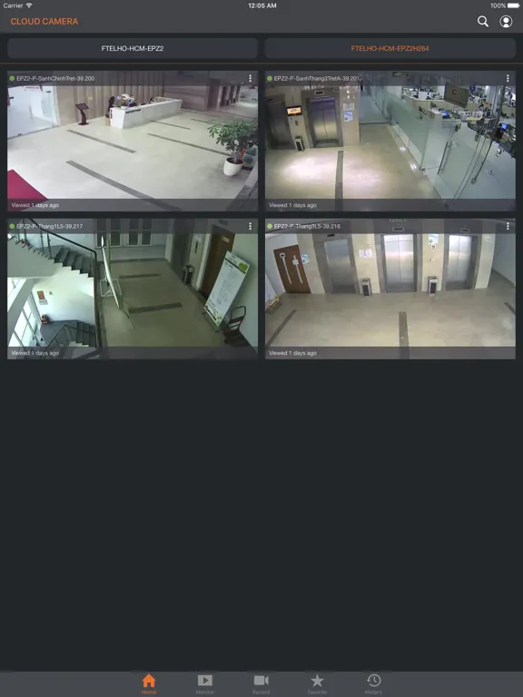 FPT Cloud Camera Surveillance iPad 应用截图
