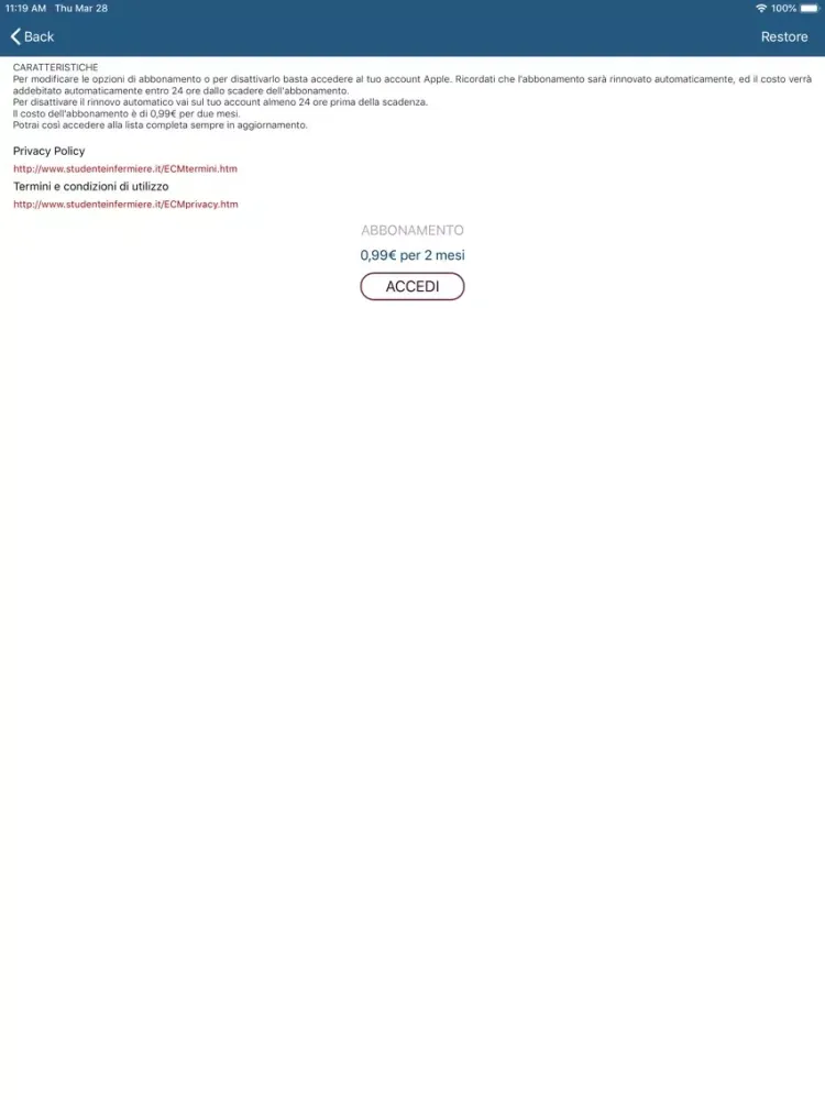 ECM Infermieri iPad 应用截图