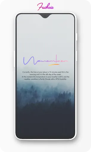 Fuchsia KWGT - Gradient Based  Screenshots