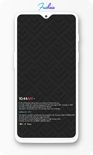 Fuchsia KWGT - Gradient Based  Screenshots
