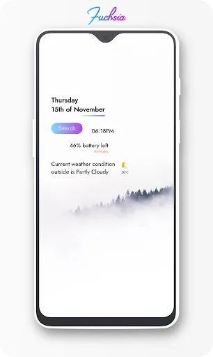 Fuchsia KWGT - Gradient Based  Screenshots