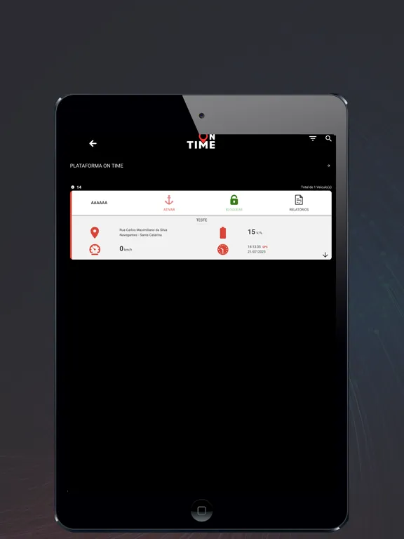 Captures d'écran de ONTIME RASTREAMENTO iPad 