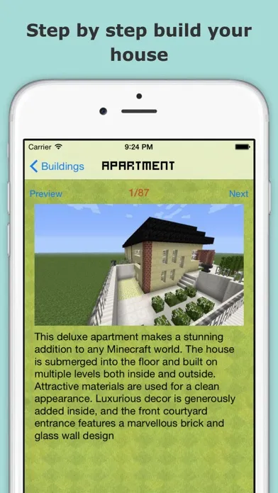Screenshot di House ideas guide for minecraft - Step by step build your home?