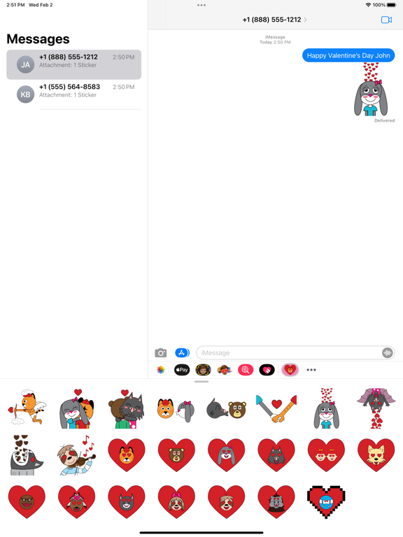 Captures d'écran de Fun Fact Valentines iPad 