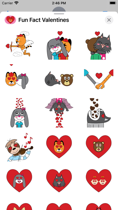Captures d'écran de Fun Fact Valentines