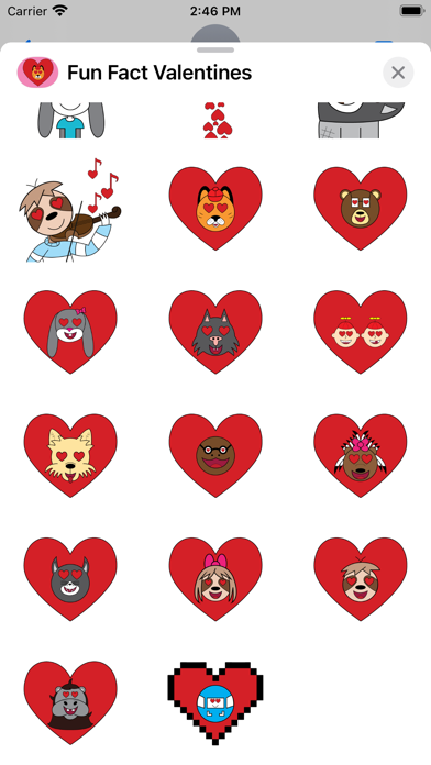 Captures d'écran de Fun Fact Valentines