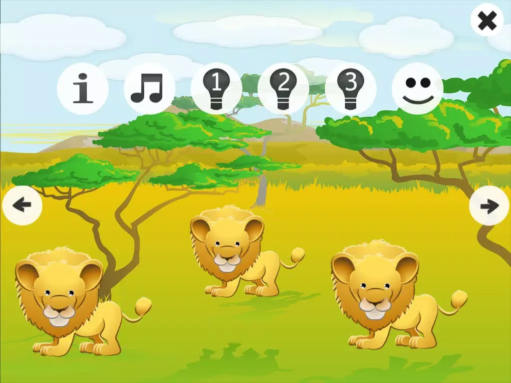 Animals! Safari animal learning game for children from age 2: Hear, listen and learn about the wilderness iPad 应用截图