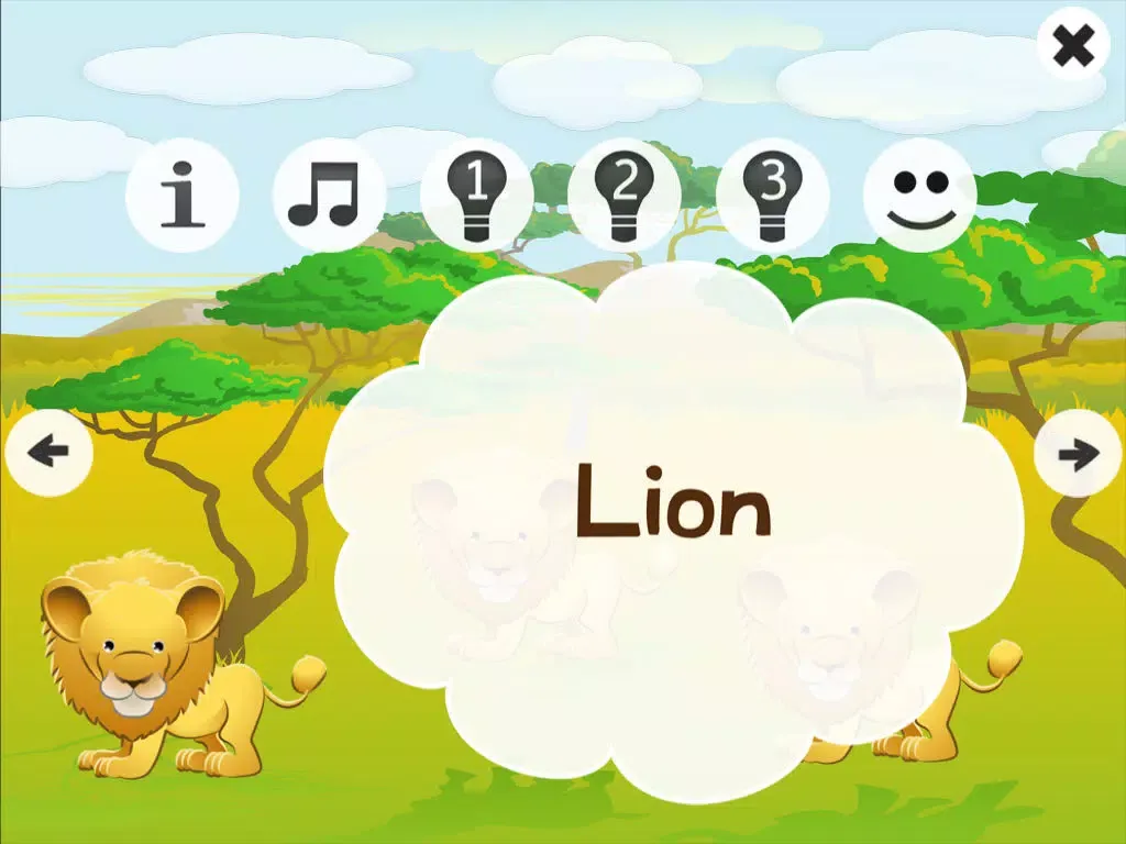 Animals! Safari animal learning game for children from age 2: Hear, listen and learn about the wilderness iPad 应用截图
