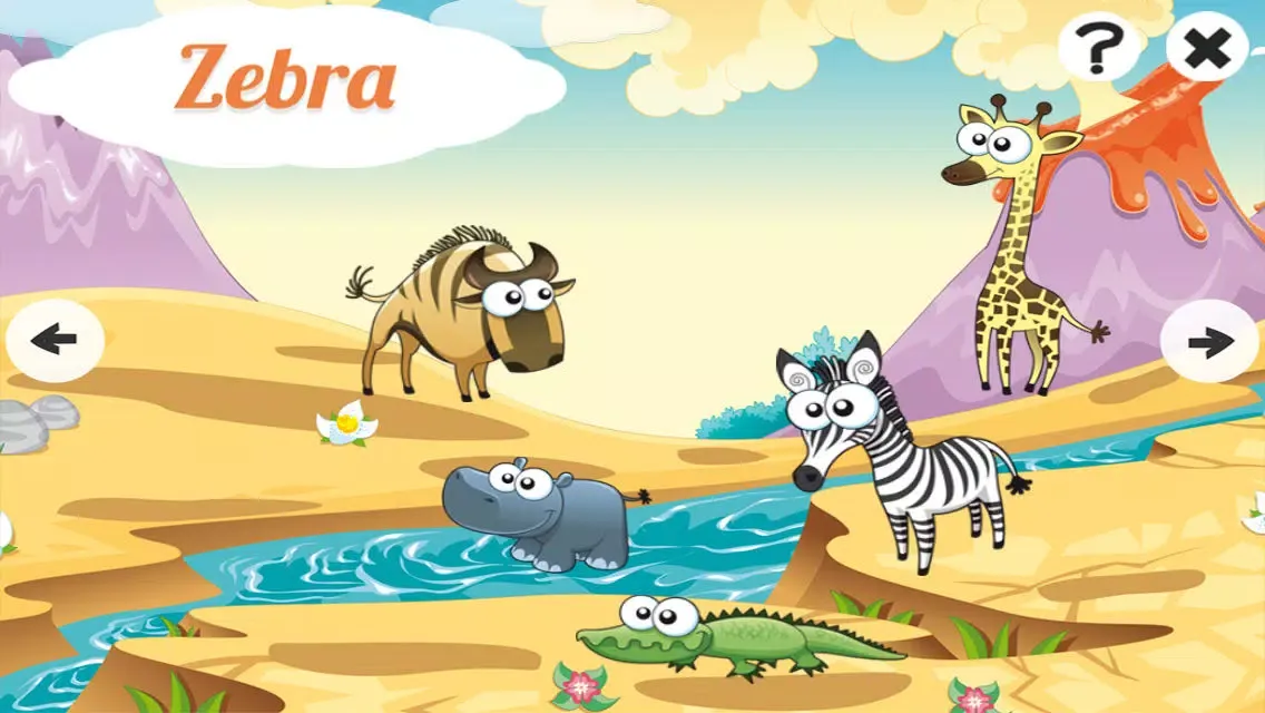 Ảnh chụp màn hình của Savannah! Animal names learning game for babies, toddlers and children: See, hear and learn the name of wild animals