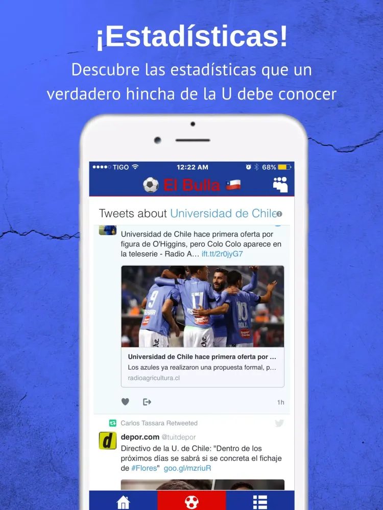 Capturas de tela do FutbolApps.net El Bulla Fans