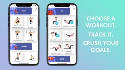 Tangkapan layar Workout Tracker Plus - gym log