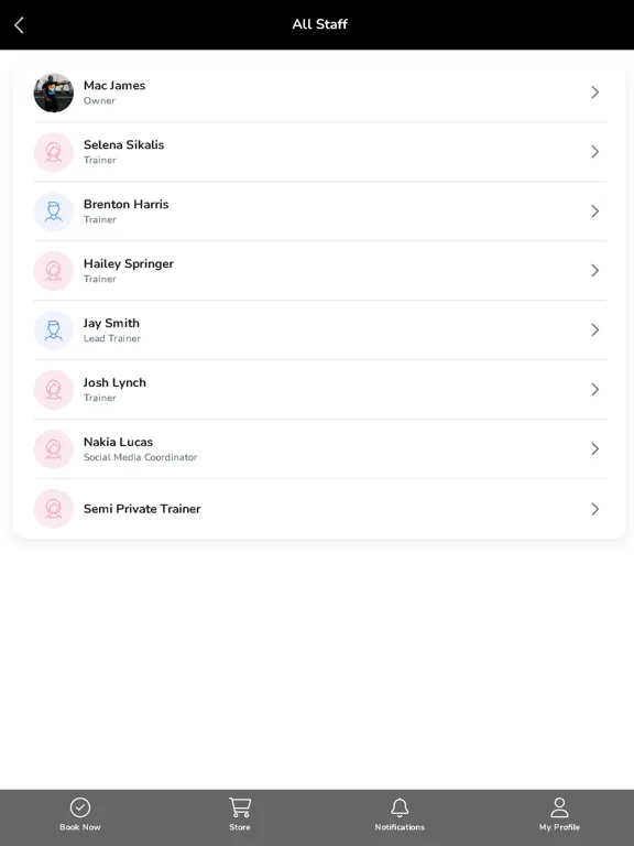 Ảnh chụp màn hình của Future of Fitness iPad 