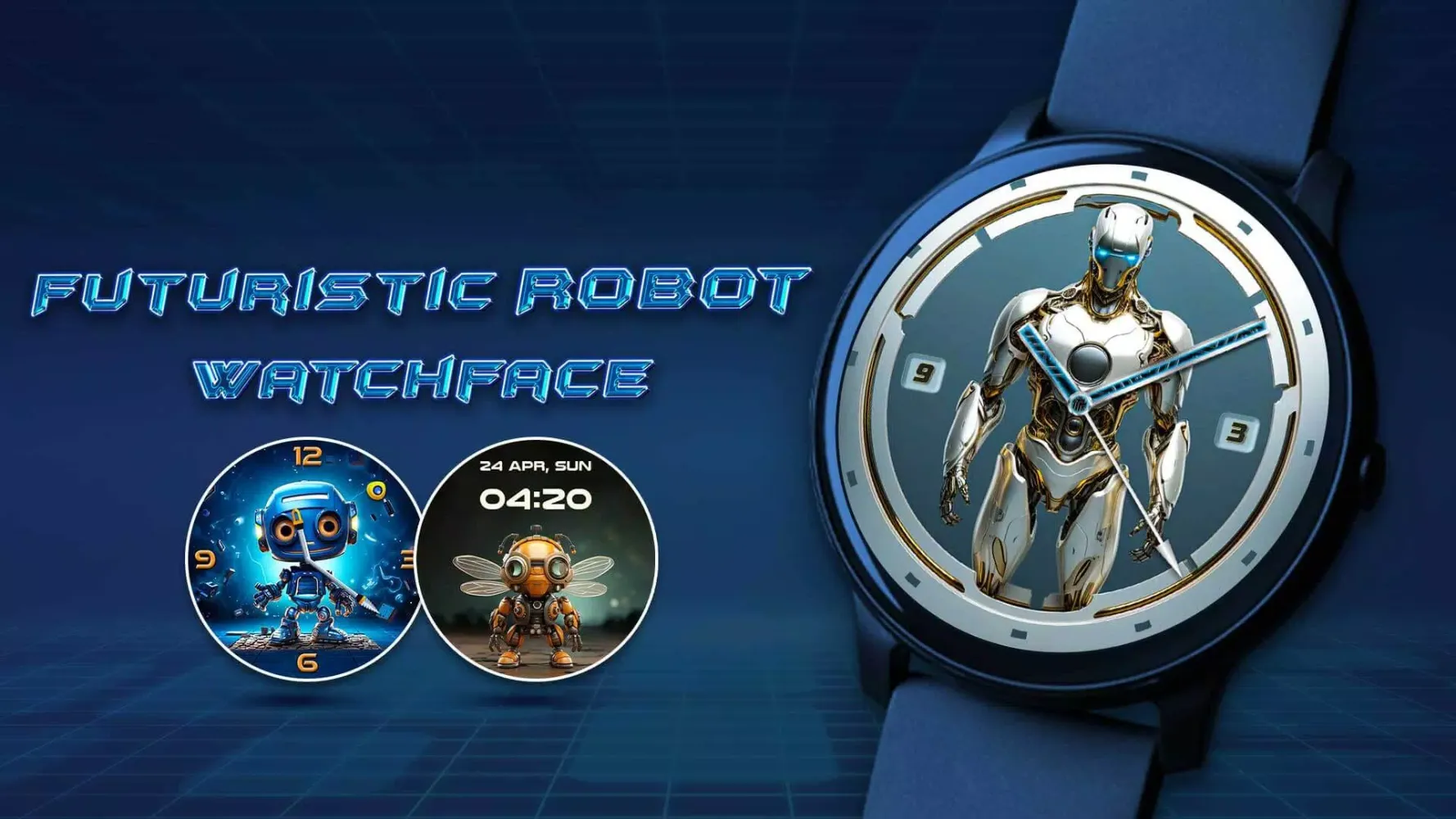 Futuristic Robot Watch Faces سکرین شاٹس