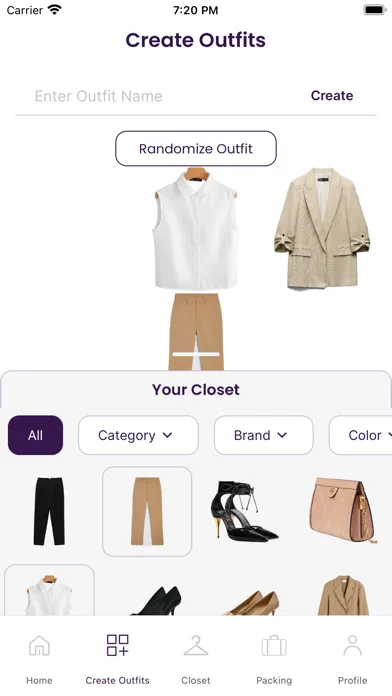 Ảnh chụp màn hình của Closet.fyi