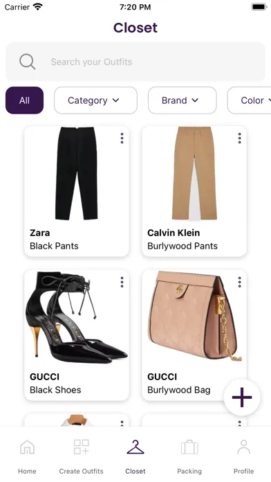 Ảnh chụp màn hình của Closet.fyi