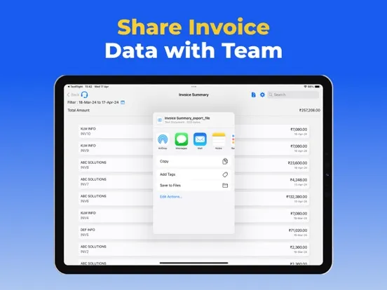 Tangkapan skrin Invoice Maker & Estimates App iPad 