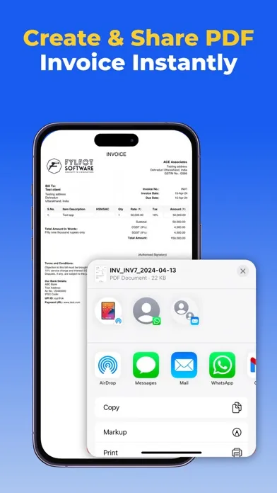 Tangkapan skrin Invoice Maker & Estimates App
