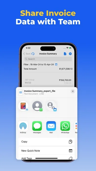 Tangkapan skrin Invoice Maker & Estimates App