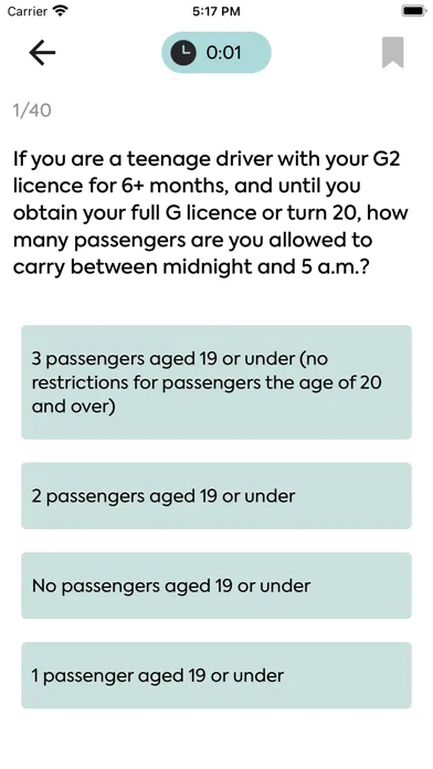 Tangkapan skrin G1 Ontario Driving Test Prep