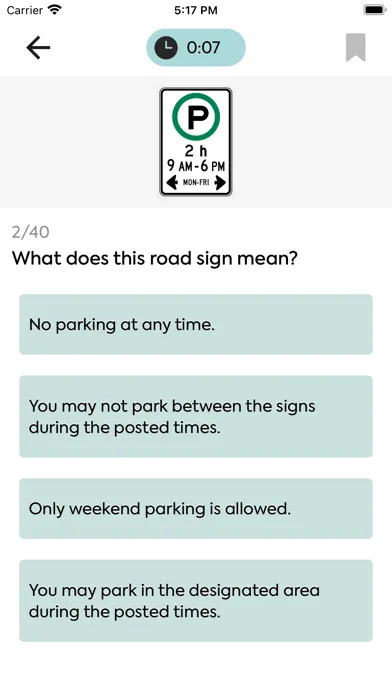 Tangkapan skrin G1 Ontario Driving Test Prep