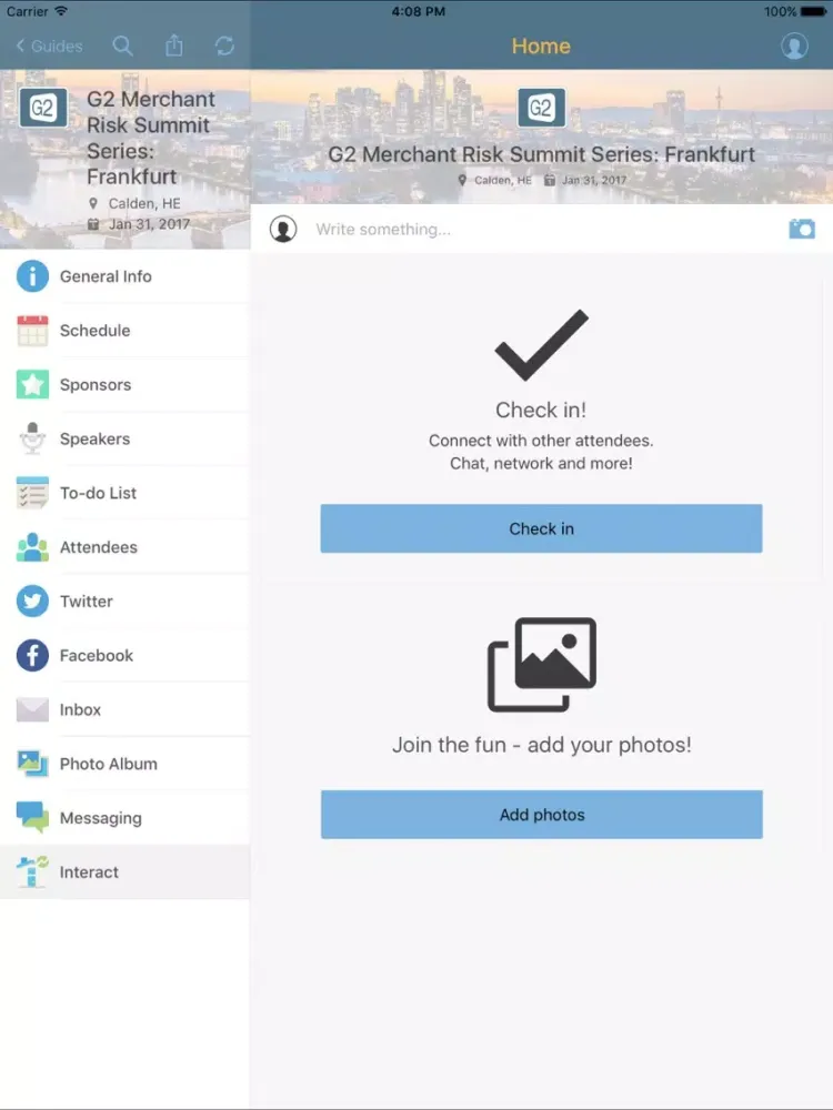 G2 Risk Summit Series 2017 iPad  Screenshots