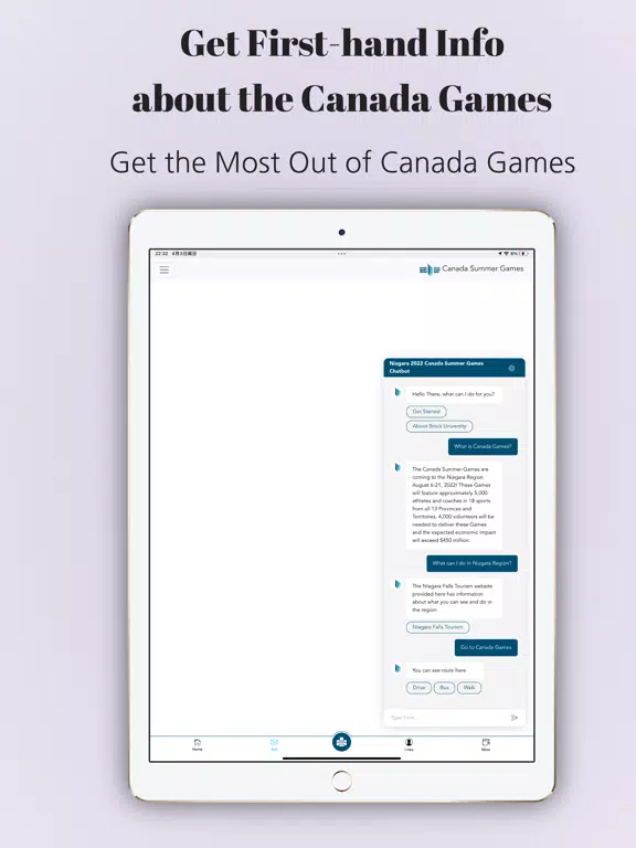 Capturas de pantalla de Canada Games Chatbot iPad 