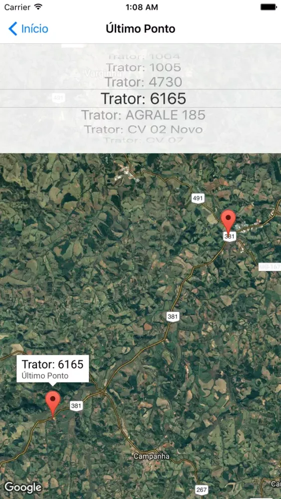 Zrzuty ekranu Frota Fácil GA Agro Soluções
